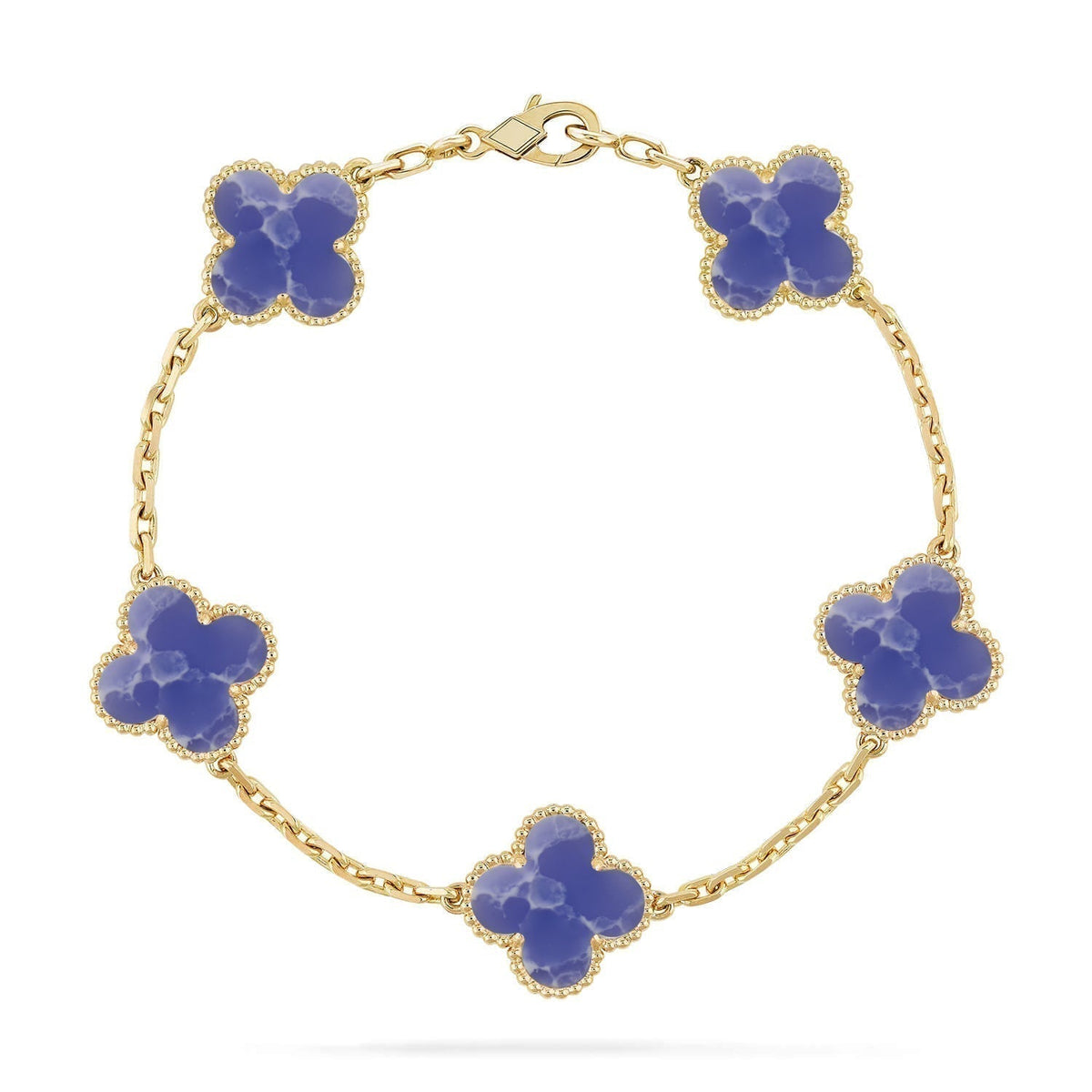 [Renovia Jewelry]CLOVER 5 MOTIF BLUE VEINS BRACELET COLLECTION