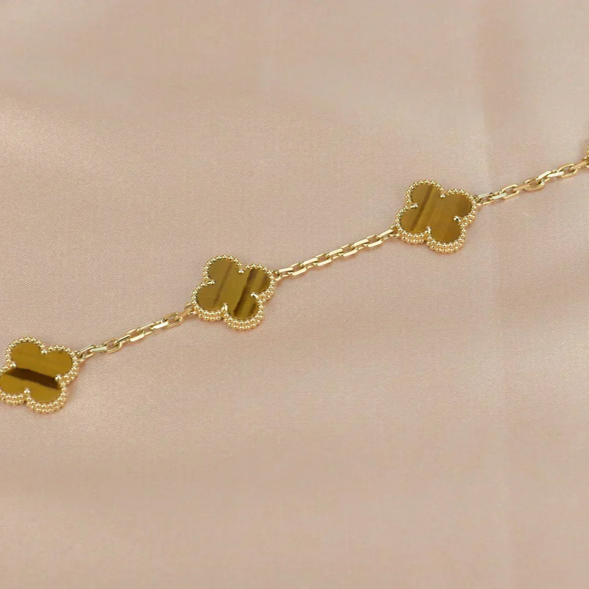 [Renovia Jewelry] CLOVER 5 MOTIFS TIGER EYE BRACELET COLLECTION
