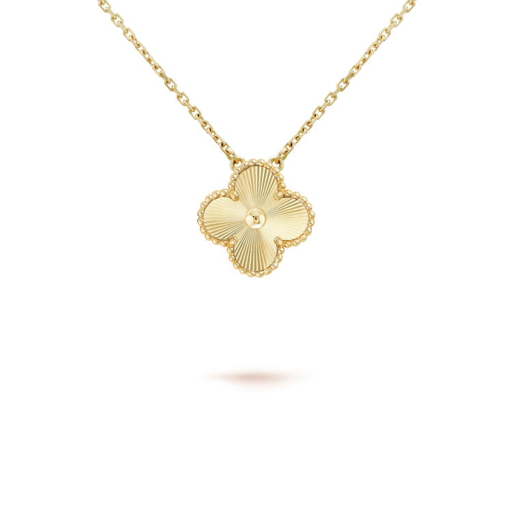 [Renovia Jewelry]CLOVER 15MM LASER NECKLACE AND BOX