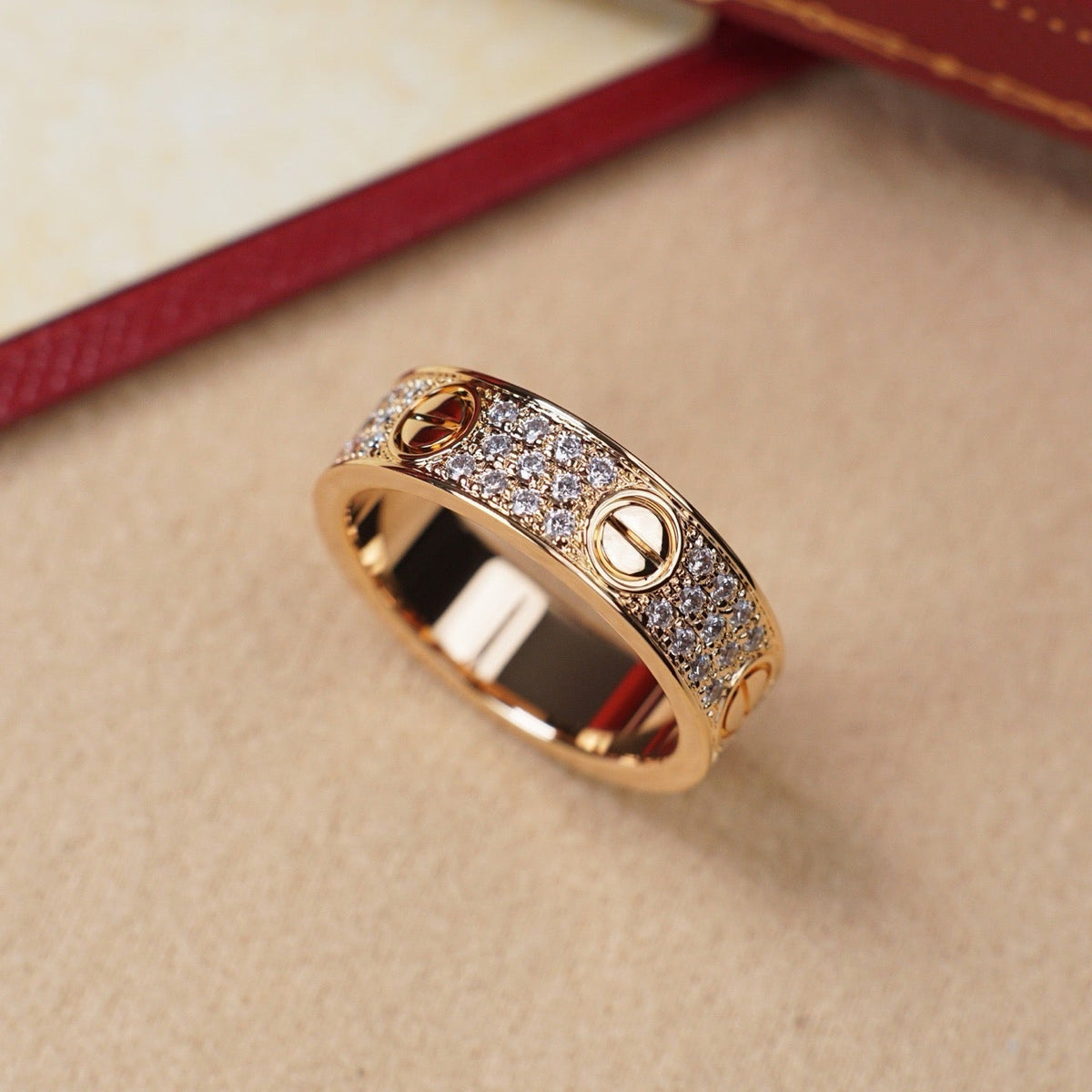 [Renovia Jewelry]LOVE RING 5.5MM DIAMONDS PAVED