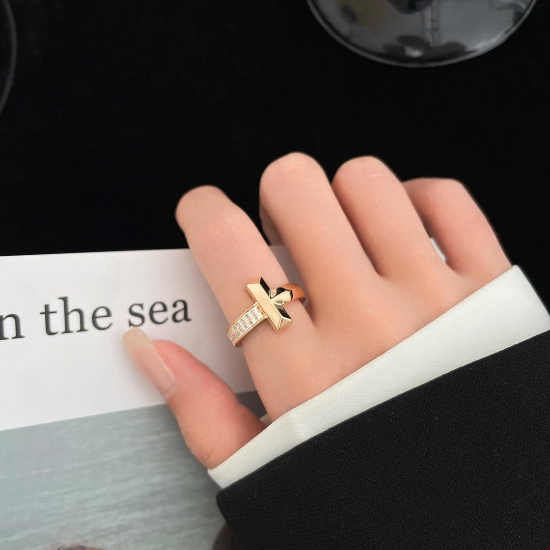 [Renovia Jewelry]T WIDE DIAMOND RING
