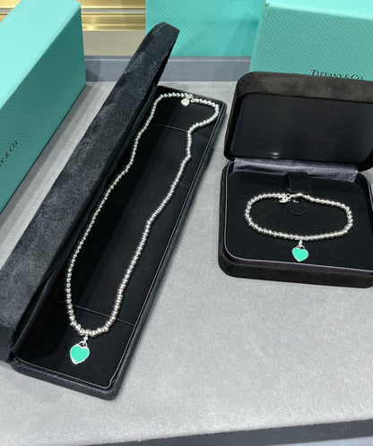 [Renovia Jewelry]RETURN TO TIF SILVER BEAD NECKLACE