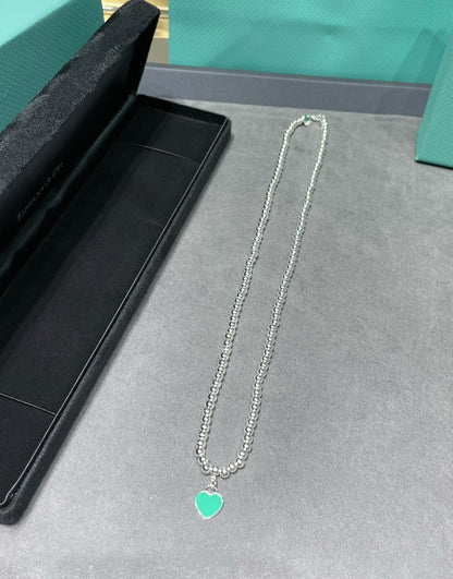 [Renovia Jewelry]RETURN TO TIF SILVER BEAD NECKLACE