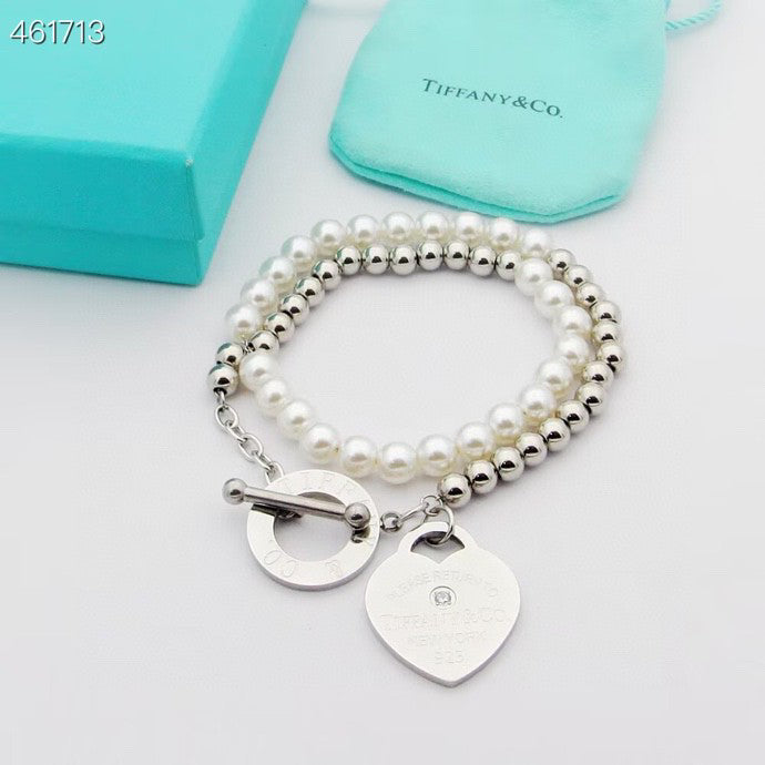 [Renovia Jewelry]RETURN TO TIF HEART TAF BEAD PEARL BRACELET