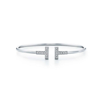 [Renovia Jewelry]T BRACELET 1.8MM DIAMOND SILVER