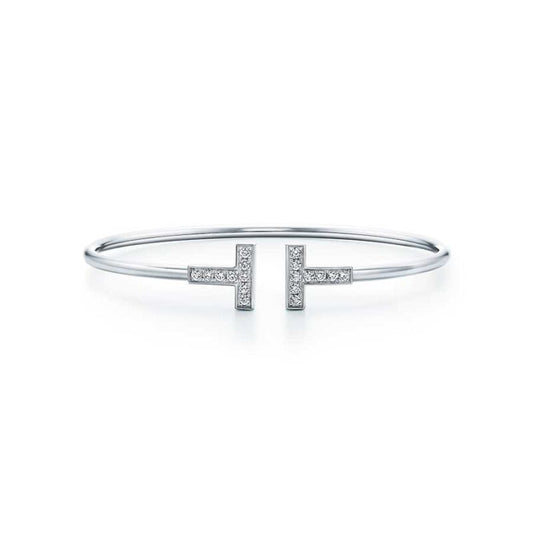 [Renovia Jewelry]T BRACELET 1.8MM DIAMOND SILVER