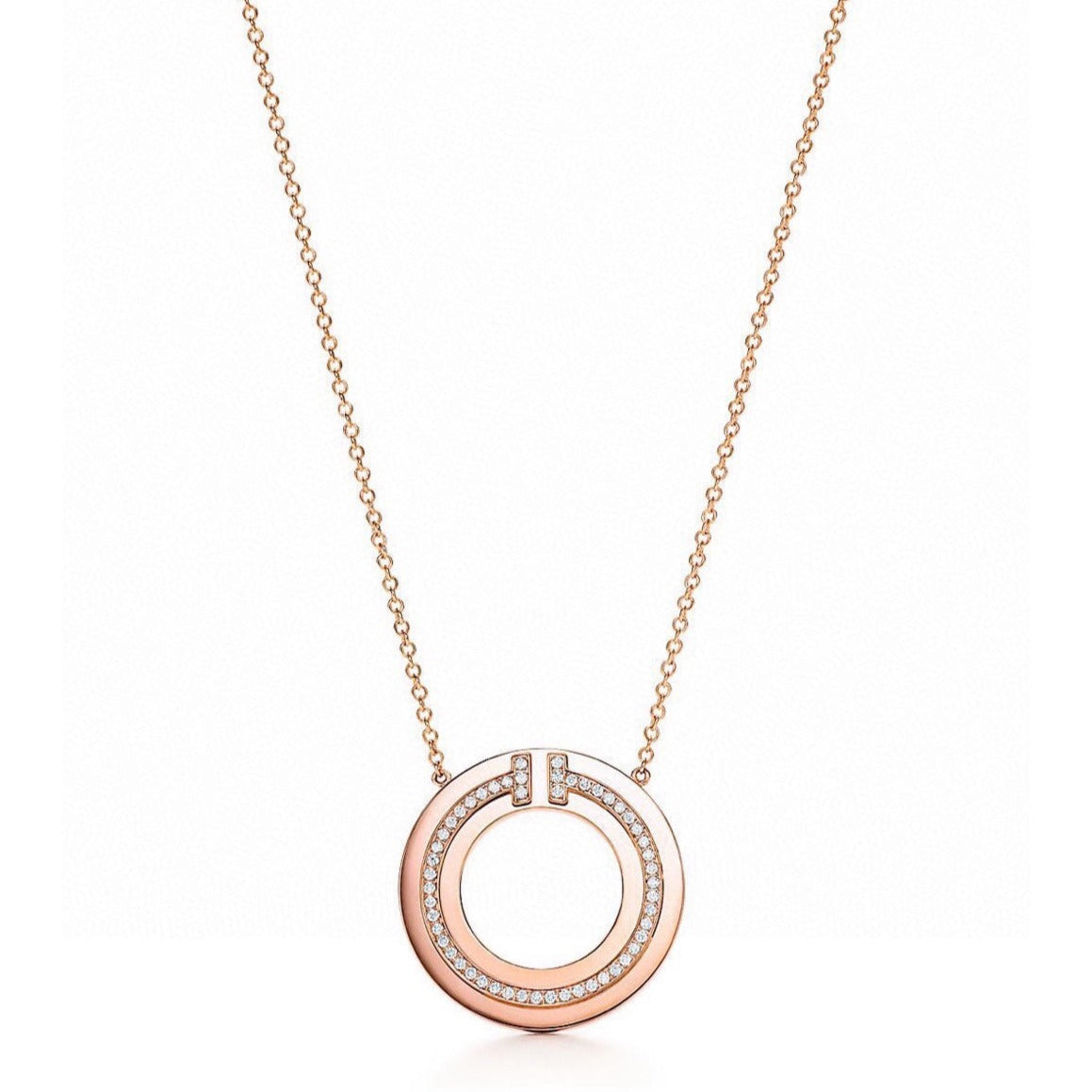 [Renovia Jewelry]DIAMOND AND MOTHER OF PEARL CIRCLE PENDANT