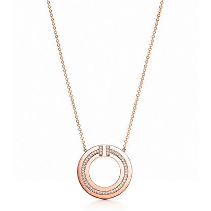 [Renovia Jewelry]DIAMOND AND MOTHER OF PEARL CIRCLE PENDANT