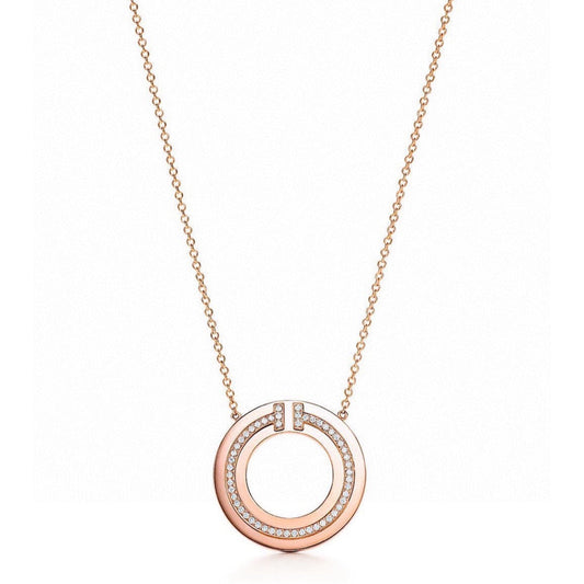 [Renovia Jewelry]DIAMOND AND MOTHER OF PEARL CIRCLE PENDANT