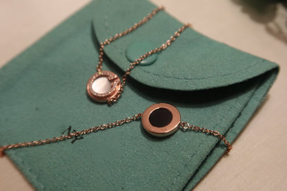 [Renovia Jewelry]DIAMOND CIRCLE PINK GOLD BRACELET