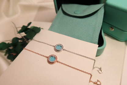 [Renovia Jewelry]DIAMOND CIRCLE PINK GOLD BRACELET