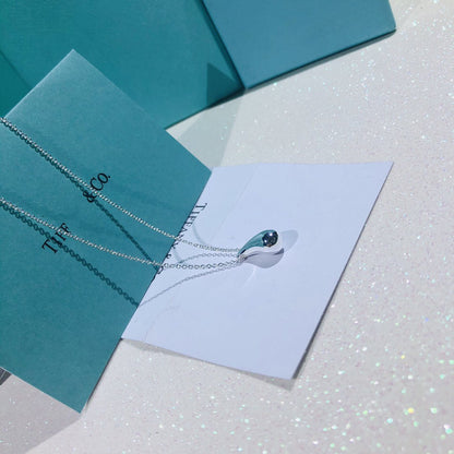 [Renovia Jewelry]ELSA PERETTI TEARDROP PENDANT STERLING SILVER NECKLACE