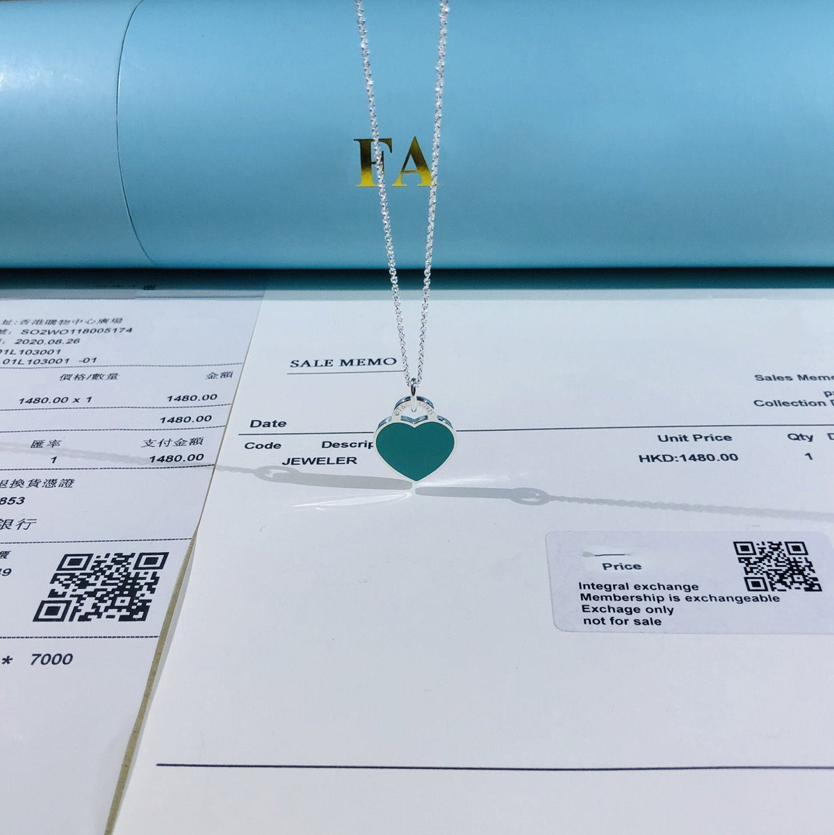 [Renovia Jewelry]SMALL HEART TAG PENDANT STERLING SILVER