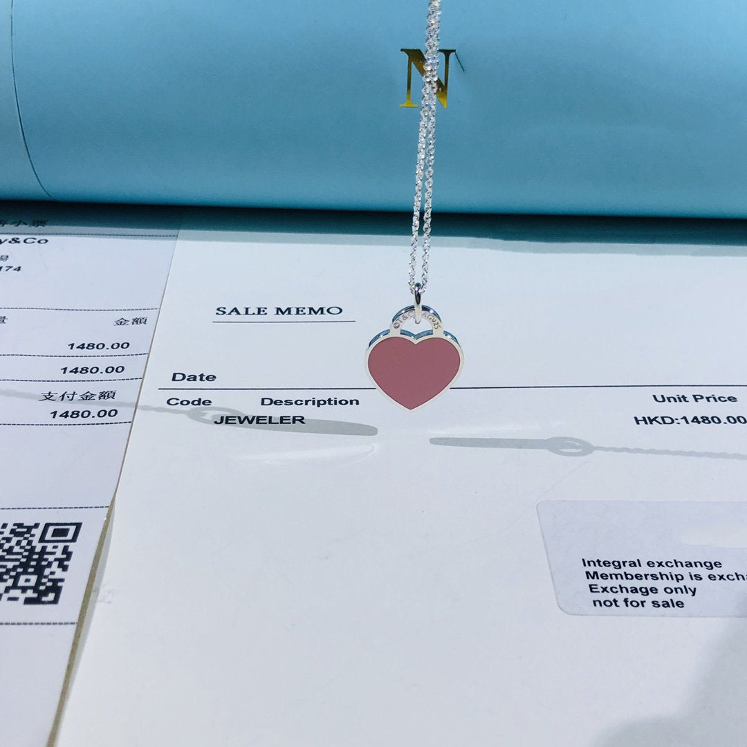 [Renovia Jewelry]SMALL HEART TAG PENDANT STERLING SILVER
