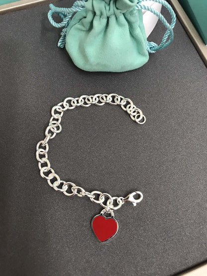 [Renovia Jewelry]HEART TAG BRACELET SILVER MEDIUM
