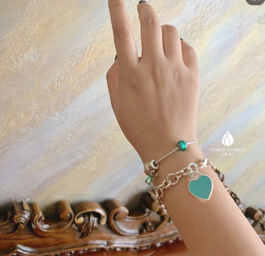 [Renovia Jewelry]HEART TAG BRACELET SILVER MEDIUM