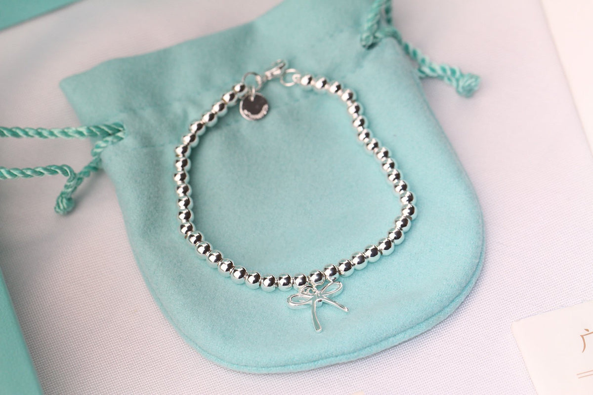 [Renovia Jewelry]STERLING SILVER BOW BEAD BRACELET