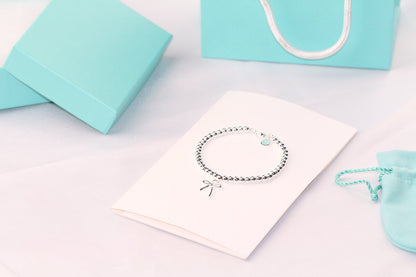 [Renovia Jewelry]STERLING SILVER BOW BEAD BRACELET