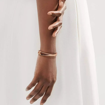 [Renovia Jewelry]NARROW HINGED BANGLEIN WITH DIAMONDS SMALL