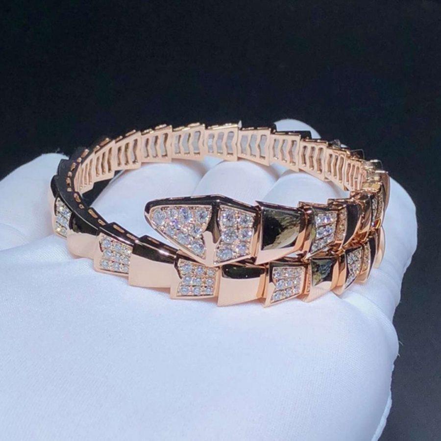 [Renovia Jewelry]SERPENTI WIDE BRACELET PINK GOLD DIAMOND