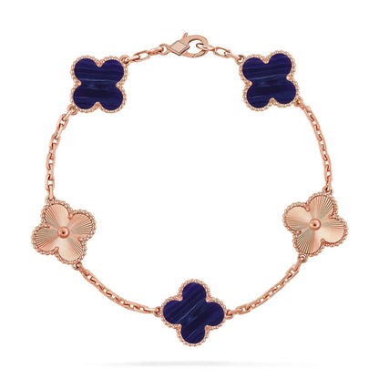 [Renovia Jewelry]CLOVER 5 MOTIF PURPLE STRIPES BRACELET COLLECTION