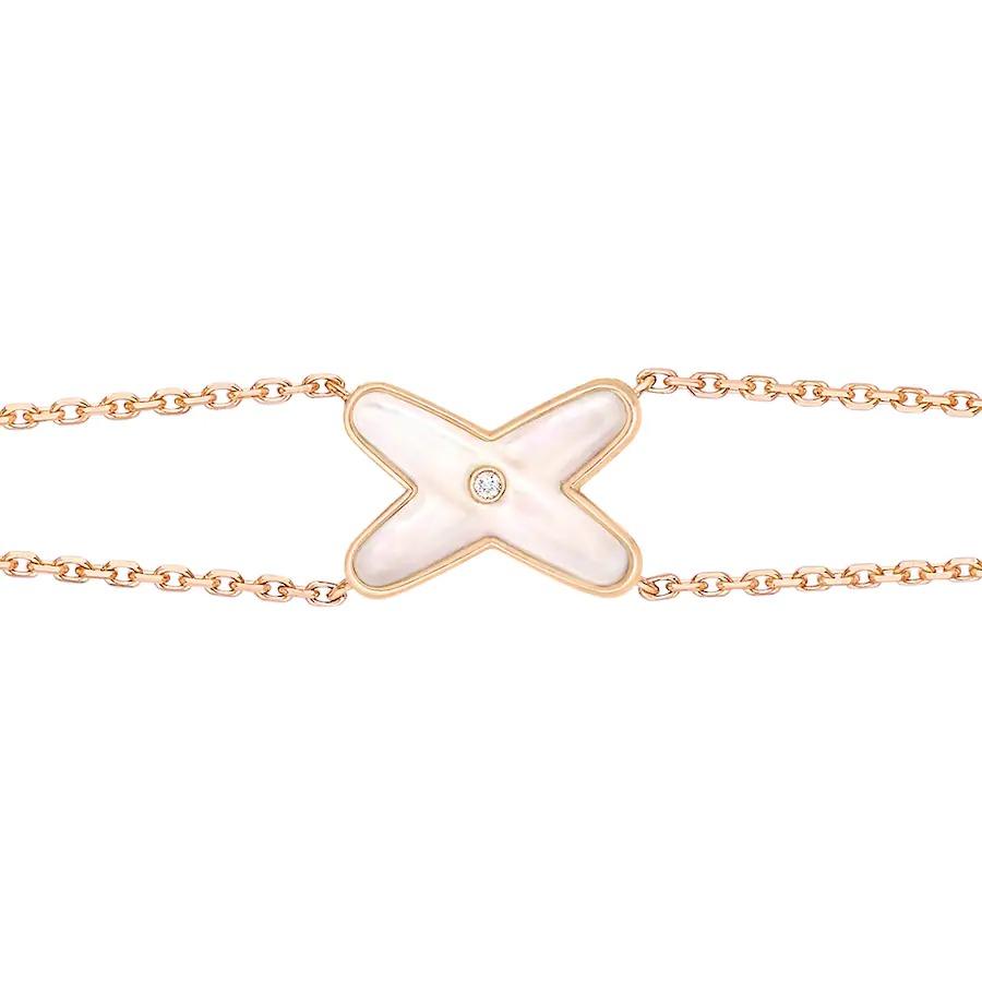 [Renovia Jewelry]JEUX BRACELET WHITE MOP PINK GOLD 1 DIAMOND
