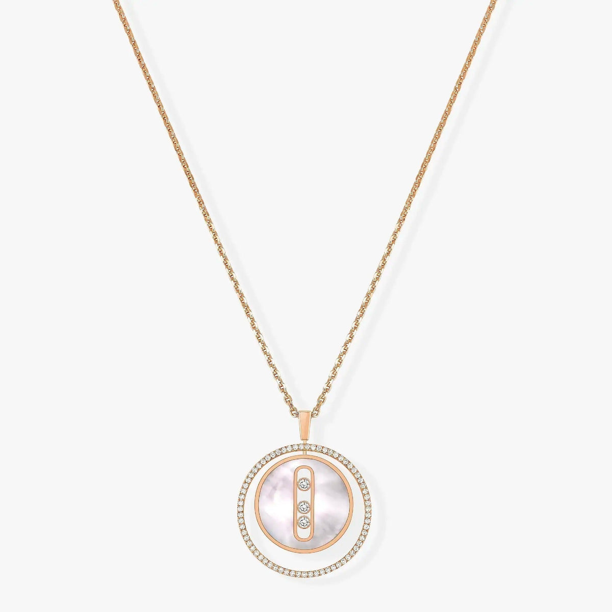 [Renovia Jewelry]LUCKY MOVE MM NACRE BLANCHE DIAMOND NECKLACE