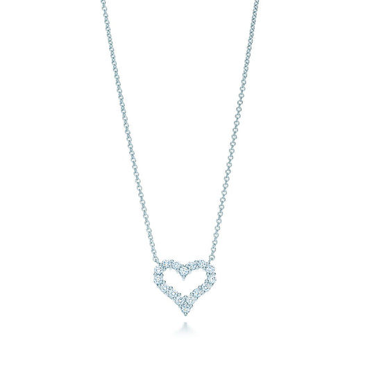 [Renovia Jewelry]HEART-SHAPED DIAMOND NECKLACE