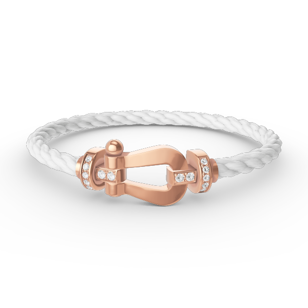 [Renovia Jewelry]FORCE LARGE HORSESHOE HALF DIAMOND BRACELET ROSE GOLD