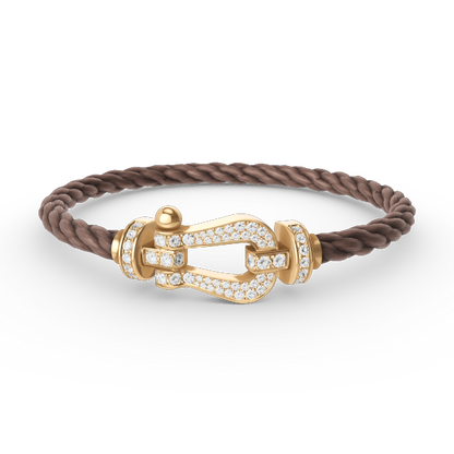 [Renovia Jewelry]FORCE LARGE HORSESHOE FULL DIAMOND BRACELET GOLD