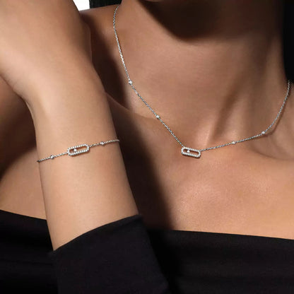 [Renovia Jewelry]Diamond Necklace Move Uno