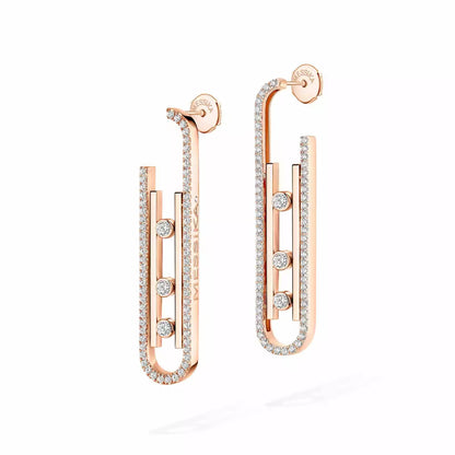 [Renovia Jewelry]Diamond Pendant Earrings Move 10Th