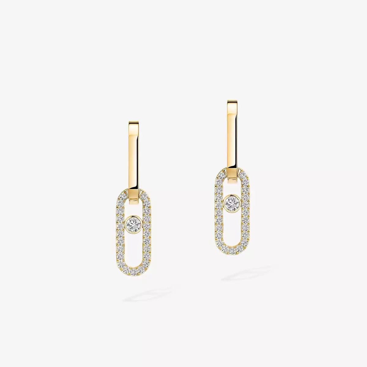 [Renovia Jewelry]Move Link Diamond Earrings