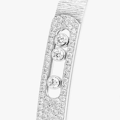 [Renovia Jewelry]Move Noa Ciselé half pavé bangle