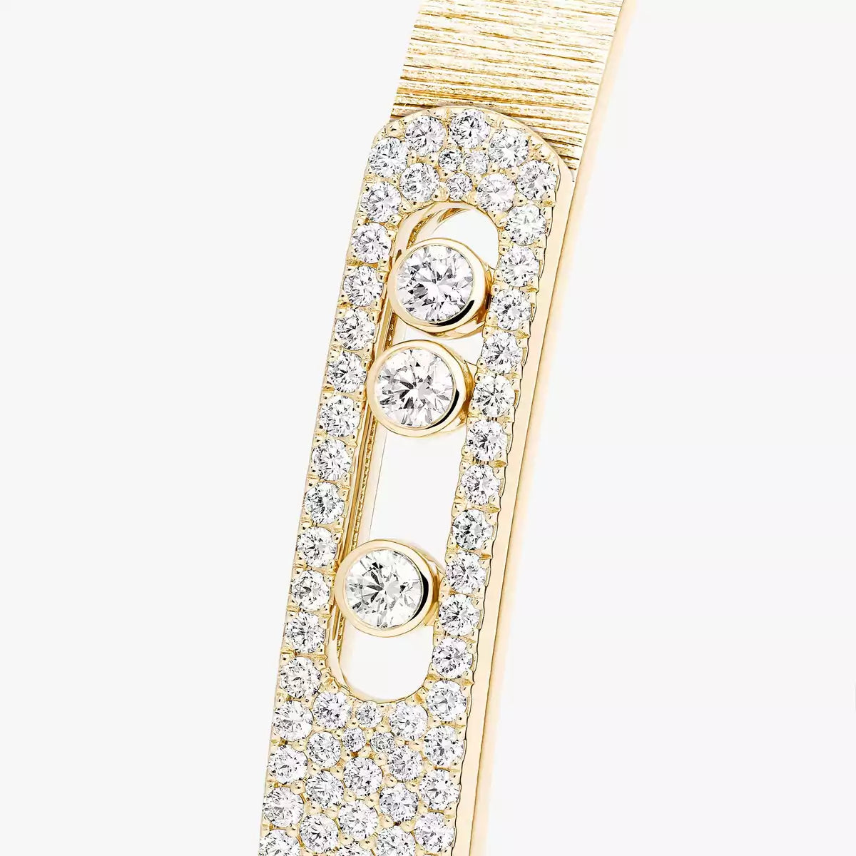[Renovia Jewelry]Move Noa Ciselé half pavé bangle