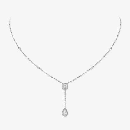 [Renovia Jewelry]Gold Diamond Tie Necklace