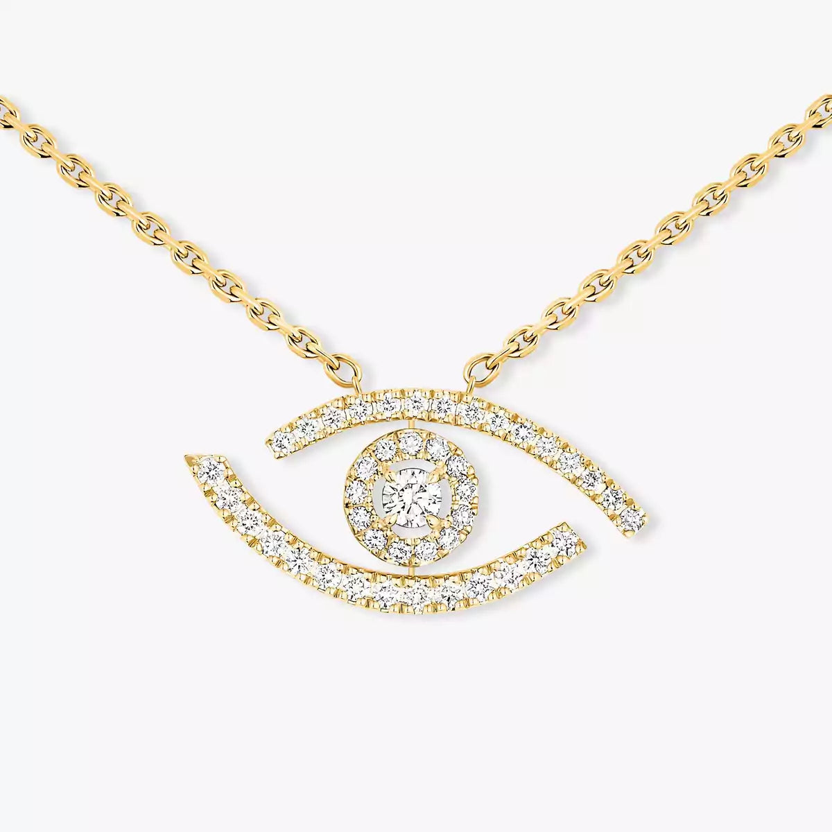[Renovia Jewelry]Pave_ Diamond Necklace Lucky Eye