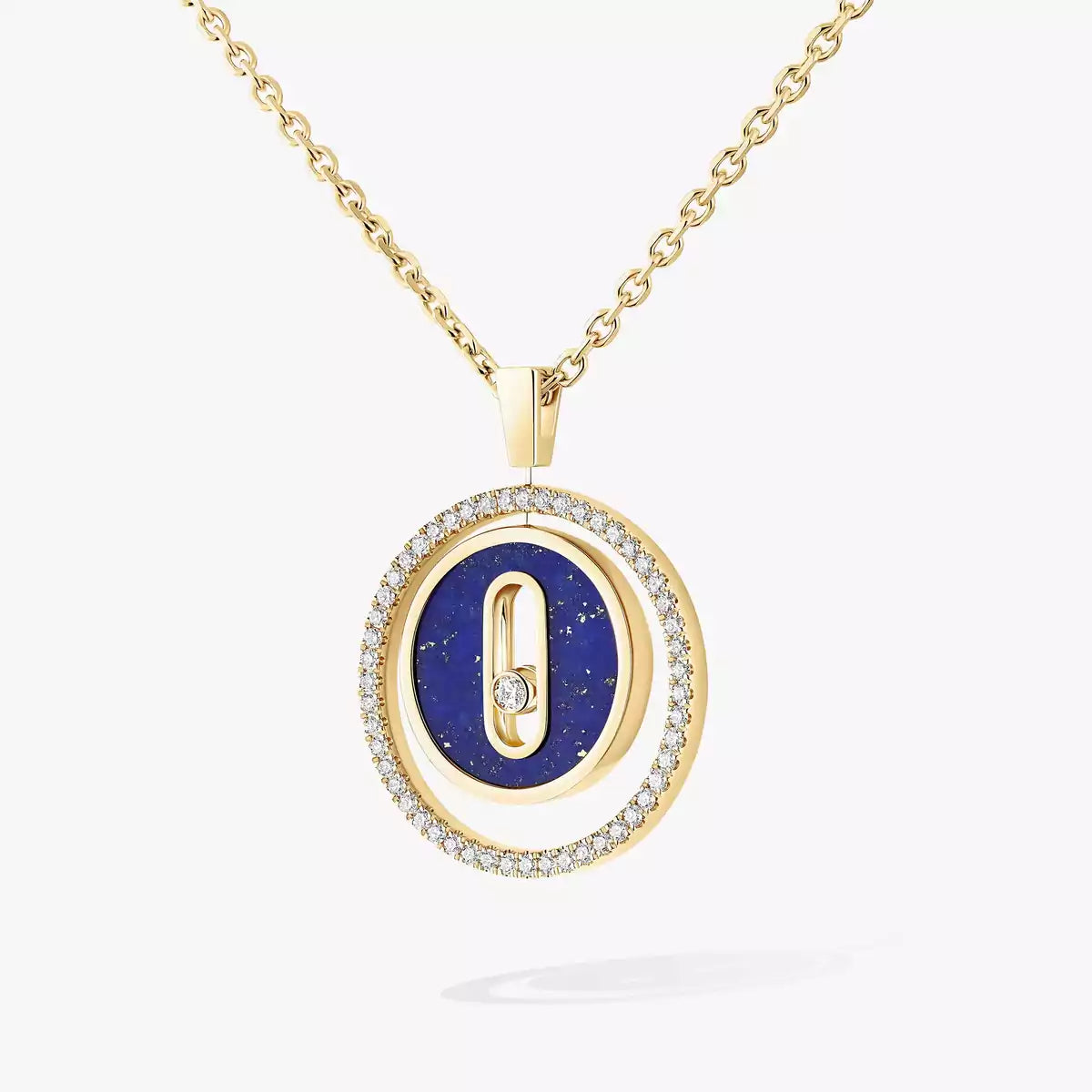 [Renovia Jewelry]Lucky Move Diamond Necklace in Rose Gold and White Mother-of-Pearl