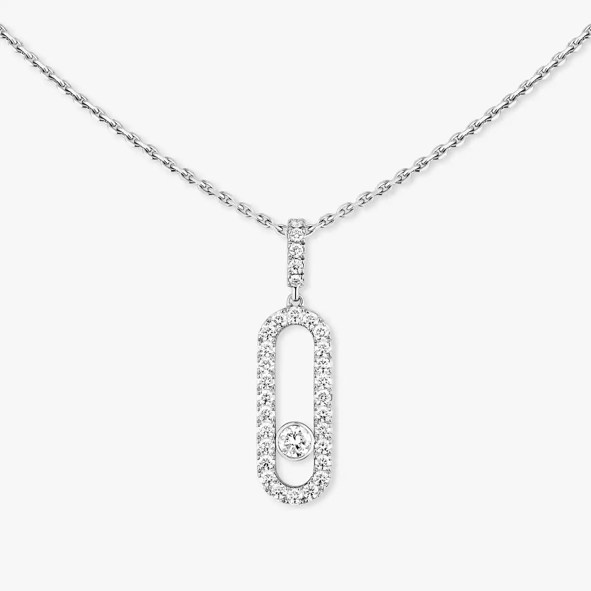 [Renovia Jewelry]Move Uno Diamond Necklace in Rose Gold