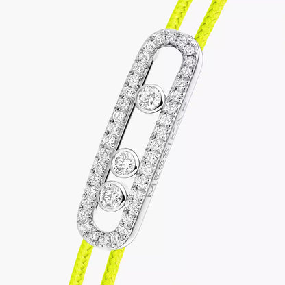 [Renovia Jewelry]Care(Medium-3.5mm) pink cord pavé bracelet