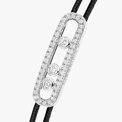 [Renovia Jewelry]Care(Medium-3.5mm) pink cord pavé bracelet