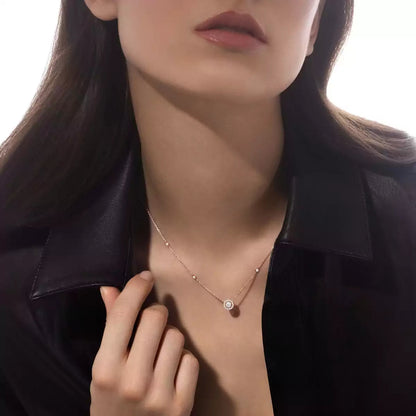 [Renovia Jewelry]Diamond Necklace 0,20ct Brilliant Shape Joy