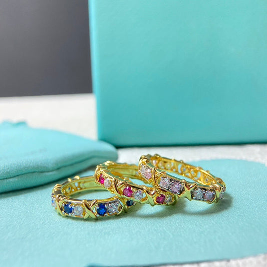 [Renovia Jewelry]SIXTEEN STONE RING Colored Stone Version