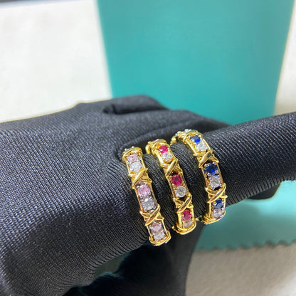 [Renovia Jewelry]SIXTEEN STONE RING Colored Stone Version