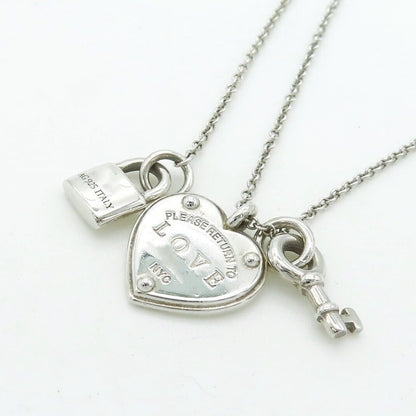 [Renovia Jewelry]LOVE HEART TAG KEY NECKLACE