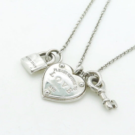 [Renovia Jewelry]LOVE HEART TAG KEY NECKLACE