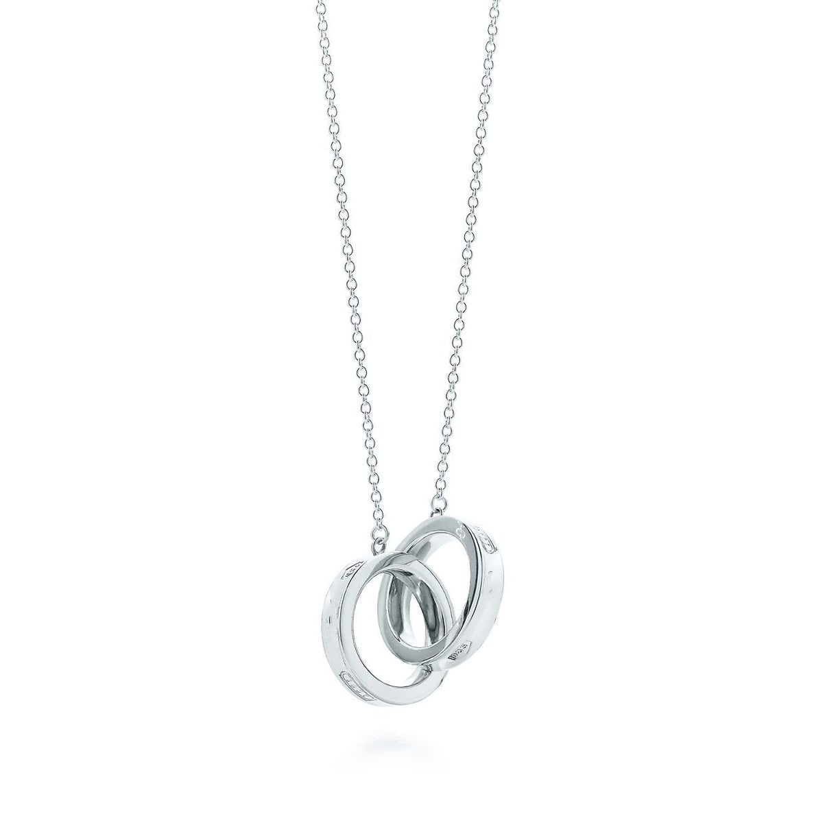 [Renovia Jewelry]INTERLOCKING CIRCLES PENDANT SILVER SMALL NECKLACE
