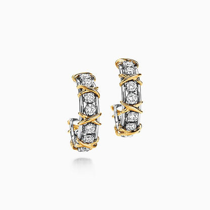 [Renovia Jewelry]SCHLUMBERGER GOLD DIAMOND EARRINGS