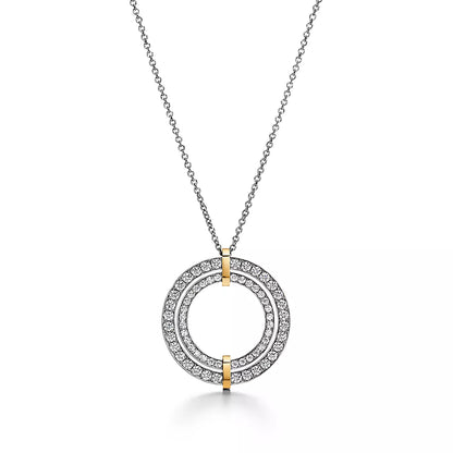 [Renovia Jewelry]EDGE DIAMOND GOLD SILVER NECKLACE
