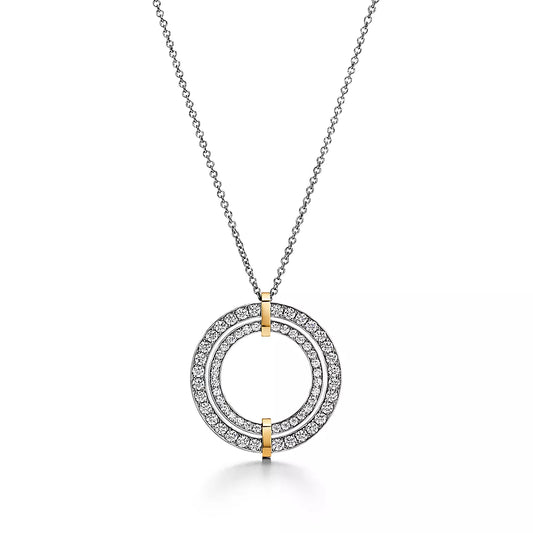 [Renovia Jewelry]EDGE DIAMOND GOLD SILVER NECKLACE